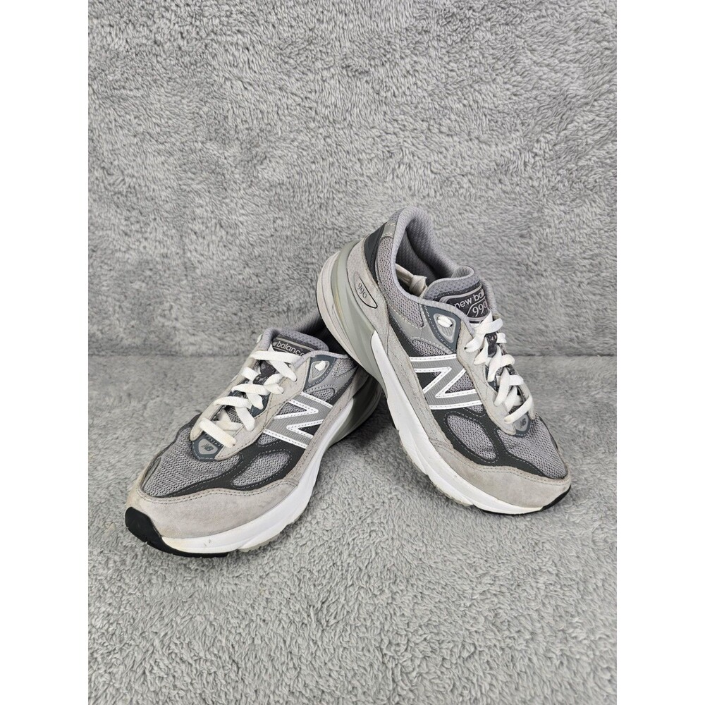 New Balance 990v6 Shoes Boys Size 4.5 Gray Suede Running Sneakers